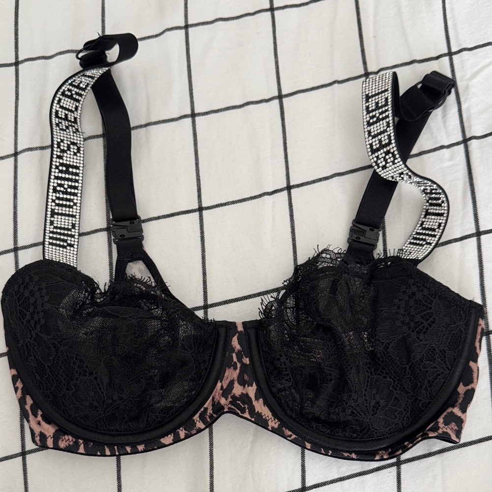 Victoria Secret Lace and Leopard Print Bra